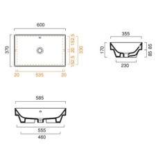 Керамическая раковина 60 см Catalano NEW ZERO, bianco lucido