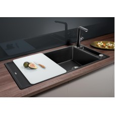 Мойка для кухни Blanco Axia III XL 6 S с доской из стекла черный  525857