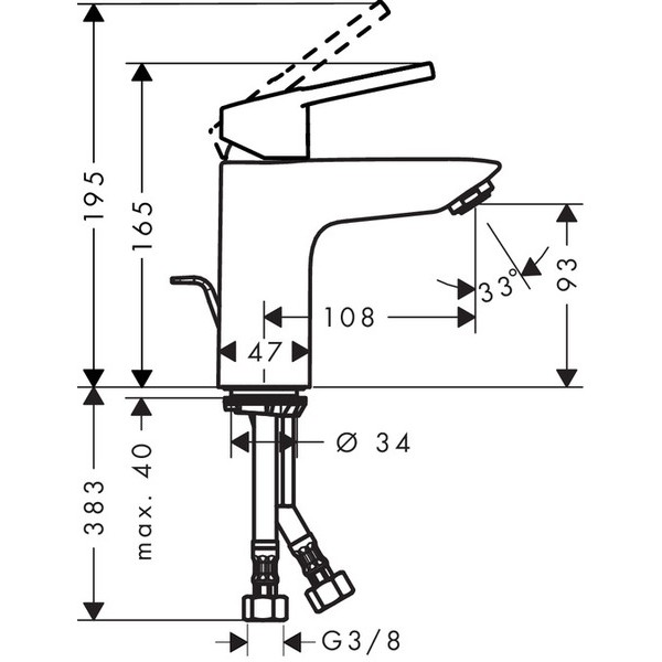 Смеситель для раковины Hansgrohe Logis Loop 100 71151000