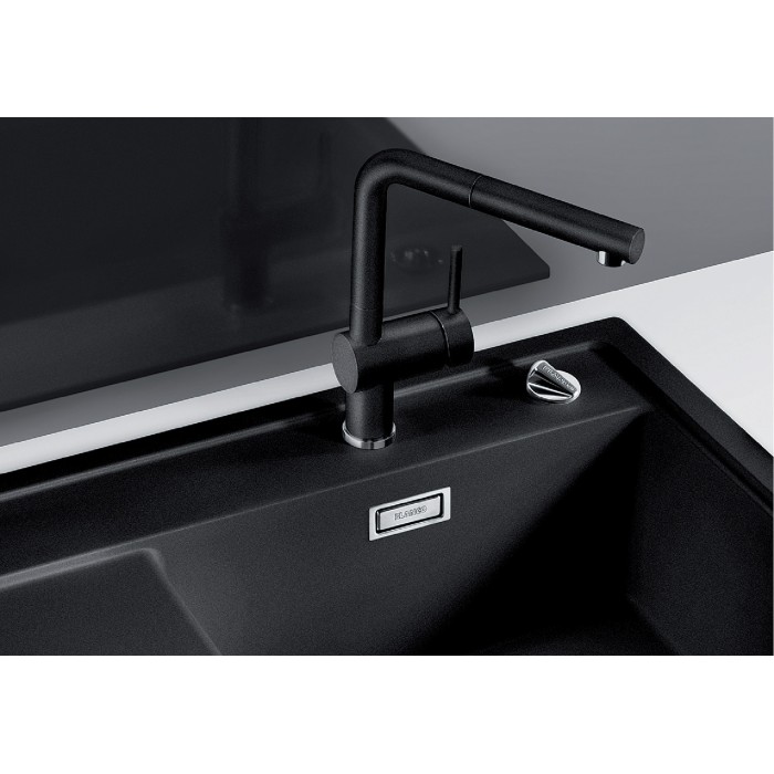 Смеситель кухонный Blanco LINUS - S SILGRANIT черный 526148 Смеситель кухонный Blanco LINUS - S SILGRANIT черный 526148