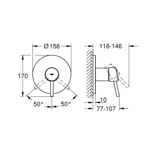 Grohe Concetto Смеситель однорычажный на 1 выход (24053001)