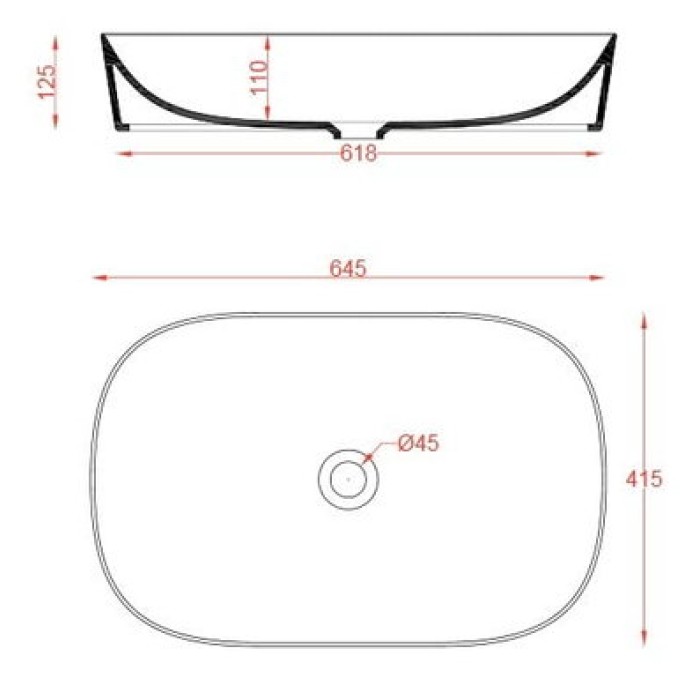 Керамическая раковина 65 см Artceram Ghost, white glossy/gold bicolor (GHL002 01;56)
