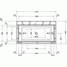 Sundeck ванна прямоугольная 185,5 см 700065000000000 в интернет-магазине «Estet Room»