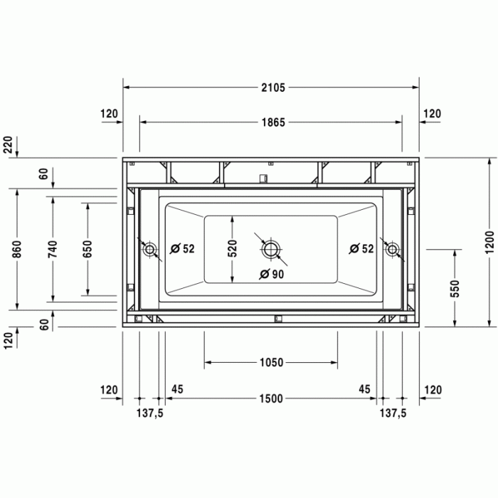 Sundeck ванна прямоугольная 185,5 см 700065000000000 в интернет-магазине «Estet Room»