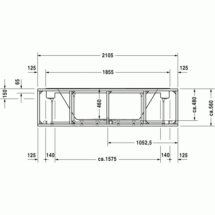 Sundeck ванна прямоугольная 185,5 см 700065000000000 в интернет-магазине «Estet Room»