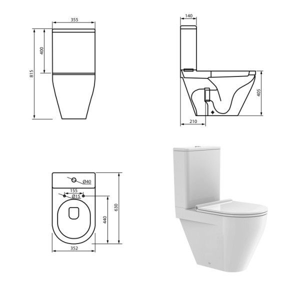 Компакт DEVIT LAGUNA 3010110 Clean Pro c крышкой soft-close quick-fix