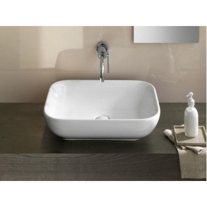 Керамическая раковина 55 см Hatria Happy Hour 17:00, белый (Y0QQ01) Керамическая раковина 55 см Hatria Happy Hour 17:00, белый (Y0QQ01)