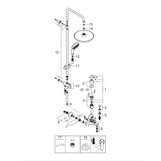 Плитка керамогранит Grohe Tempesta Cosmopolitan System 250 Душевая система 26674000 для пола