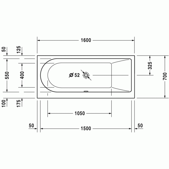 Darling New ванна прямоугольная 160 см 700239000000000 в интернет-магазине «Estet Room»