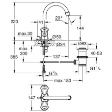 Смеситель для раковины Grohe Costa L 21375001