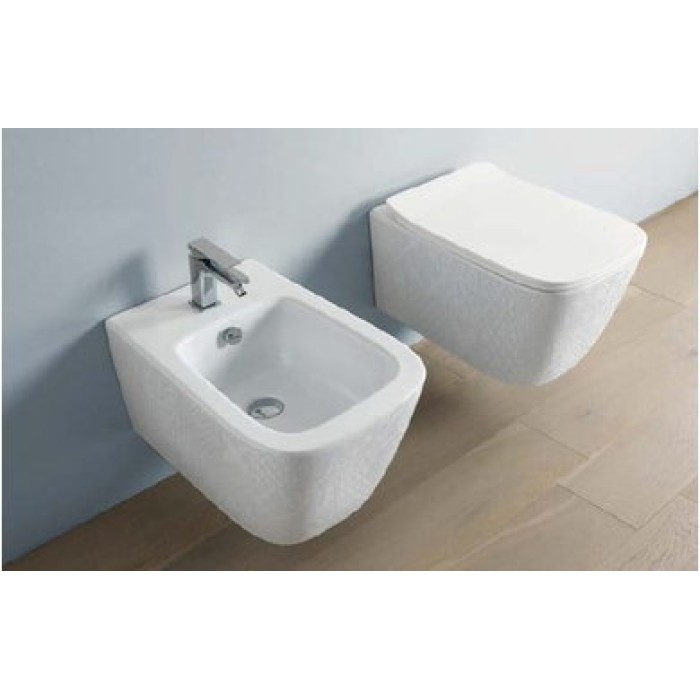 Подвесной унитаз безободковый Artceram A16 (ASV003 01;86) white glossy/cementina