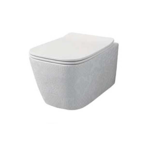 Подвесной унитаз безободковый Artceram A16 (ASV003 01;86) white glossy/cementina