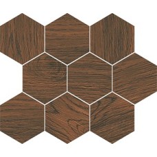 Плитка Opoczno Finwood Ochra Mosaic Hexagon декор 10×280×337
