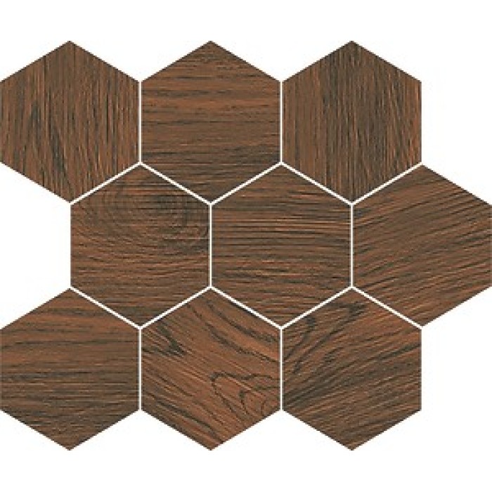 Плитка Opoczno Finwood Ochra Mosaic Hexagon декор 10×280×337