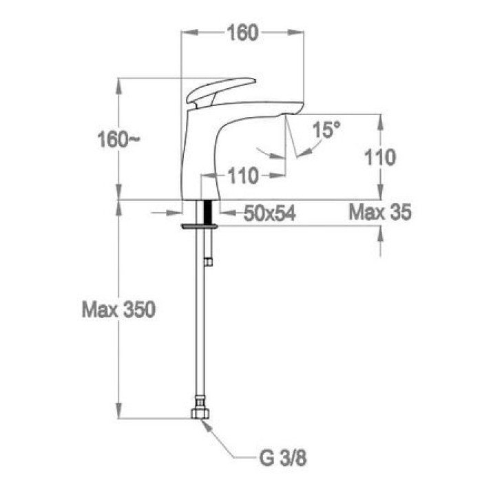 Смеситель для раковины Fir Synergy Open 93 (93.1120.0.10.00) Смеситель для раковины Fir Synergy Open 93 (93.1120.0.10.00)