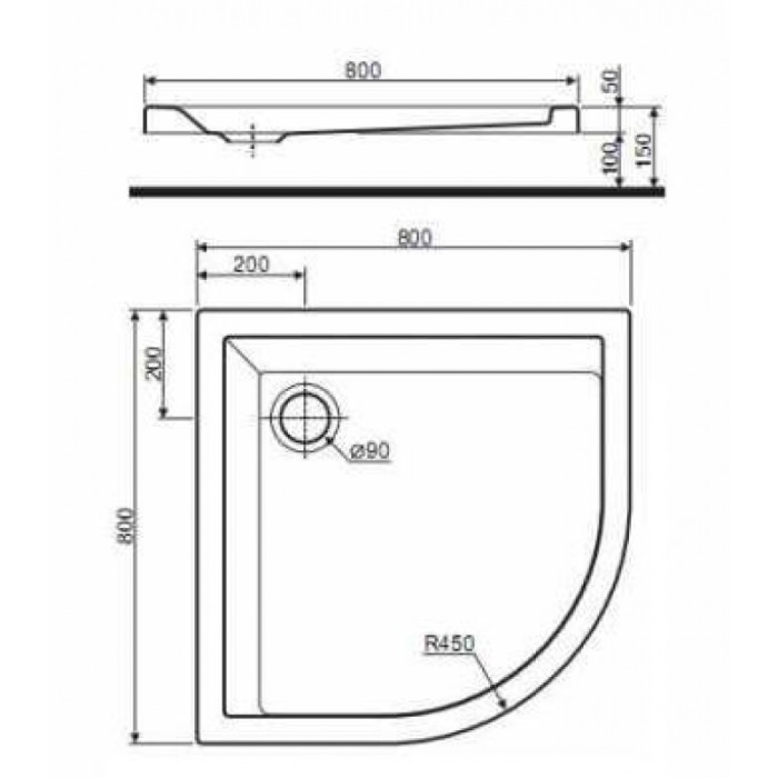 Душевой поддон KOLO PACYFIK 80x80 xBN0780000