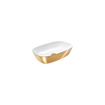 Керамическая раковина 60 см Catalano Gold&Silver, gold/white