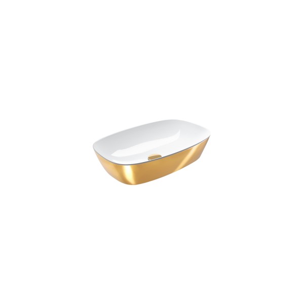 Керамическая раковина 60 см Catalano Gold&Silver, gold/white