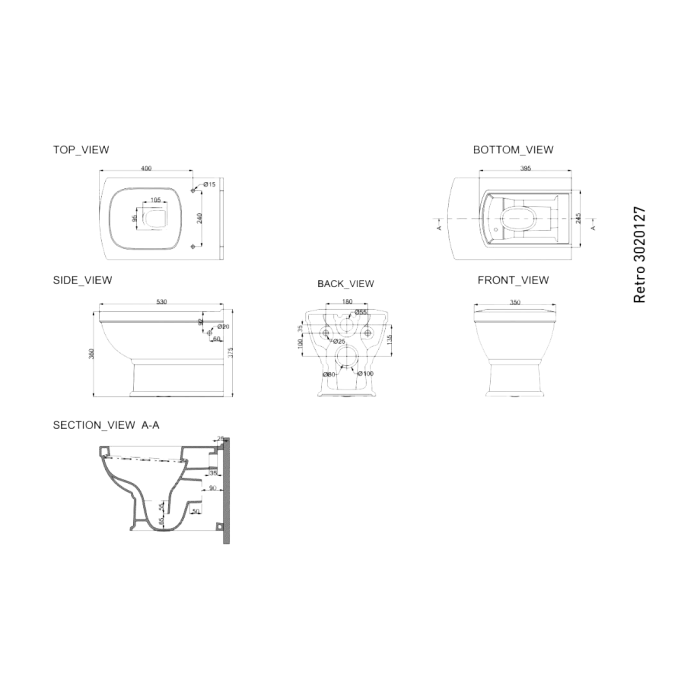 Унитаз Devit Retro 3020127