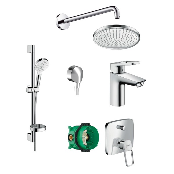 Плитка керамогранит Душевая система Hansgrohe Logis Loop 1122019 для пола