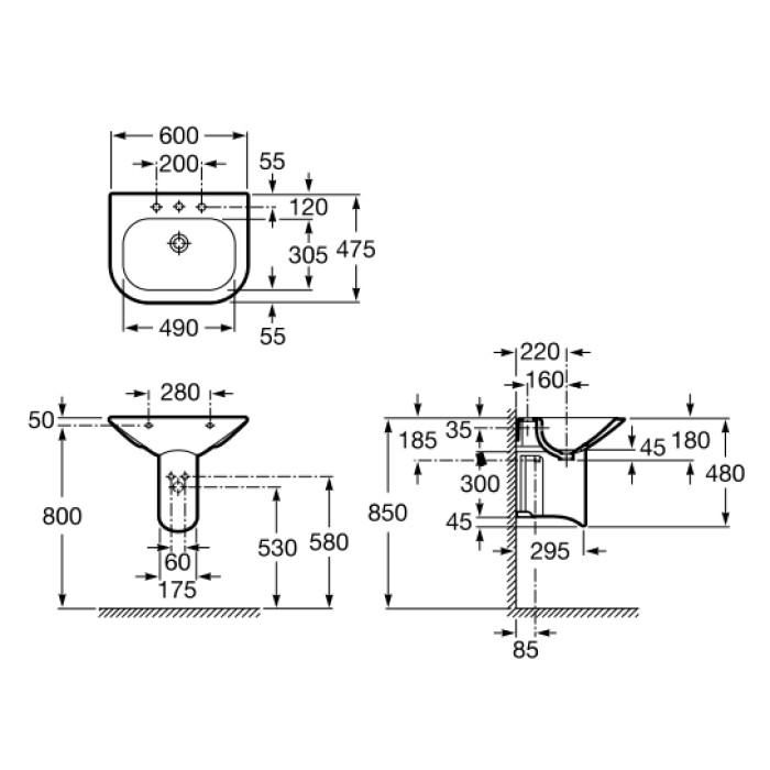 Раковина Roca Nexo A327641000