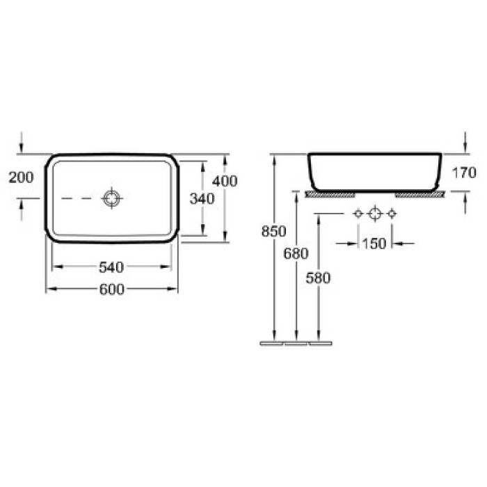 Керамическая раковина Villeroy & Boch Artis 417258BCT8