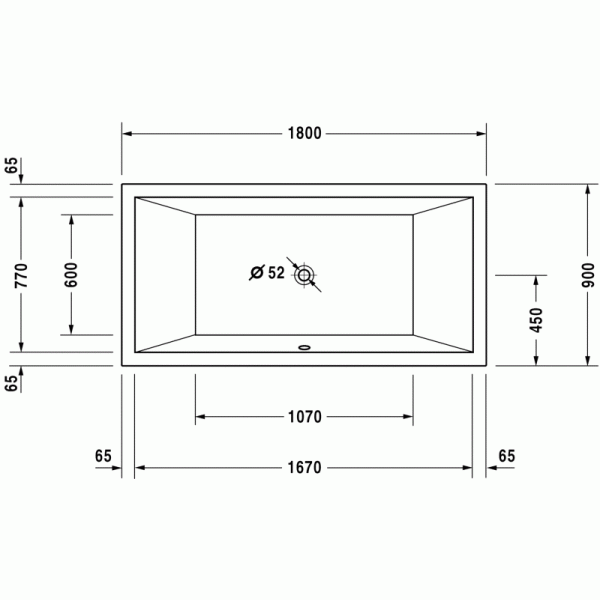 Starck ванна прямоугольная 180 см 700052000000000 в интернет-магазине «Estet Room»