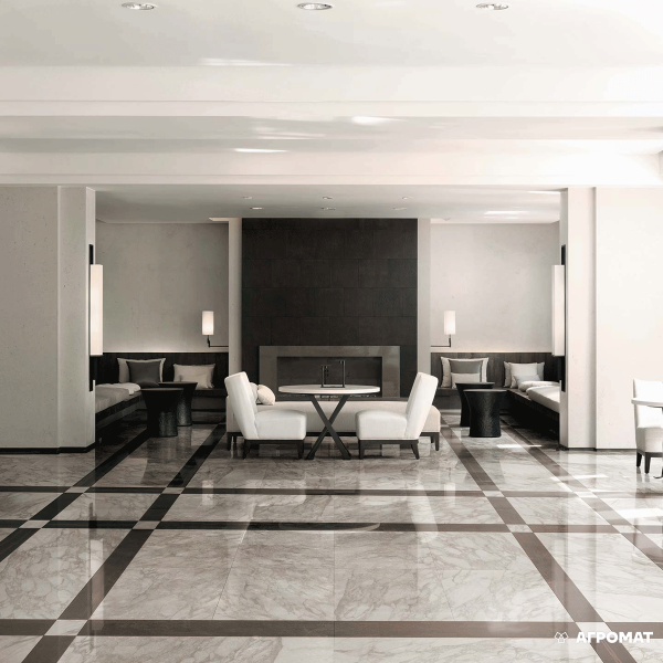 Керамогранит REX I Bianchi 736004 CALACATTA LUC RETT 10×1800×800 под мрамор
