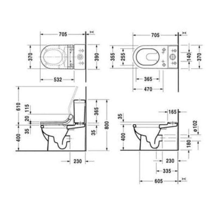Плитка керамогранит Унитаз Duravit Starck 3 SensoWash 2141590000 для пола