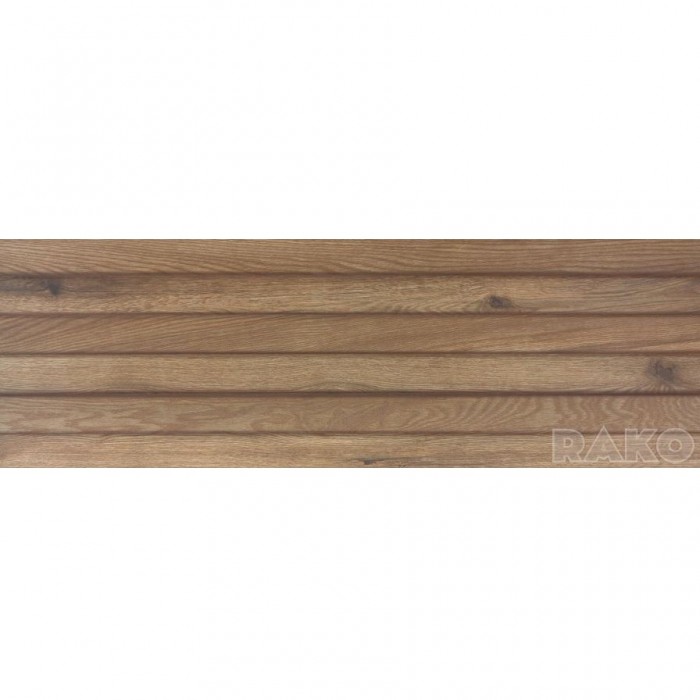 Плитка Lasselsberger Rako BASE WR1V5434 brown wood relief 10×898×298 под дерево