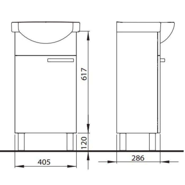 Тумба под умывальник Kolo Freja 89359001 белая 45 см