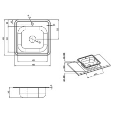 Кухонная мойка Imperial 4848 Satin (IIMP484806SAT)