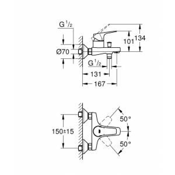 Grohe BauFlow Смеситель однорычажный для ванны (23756000)