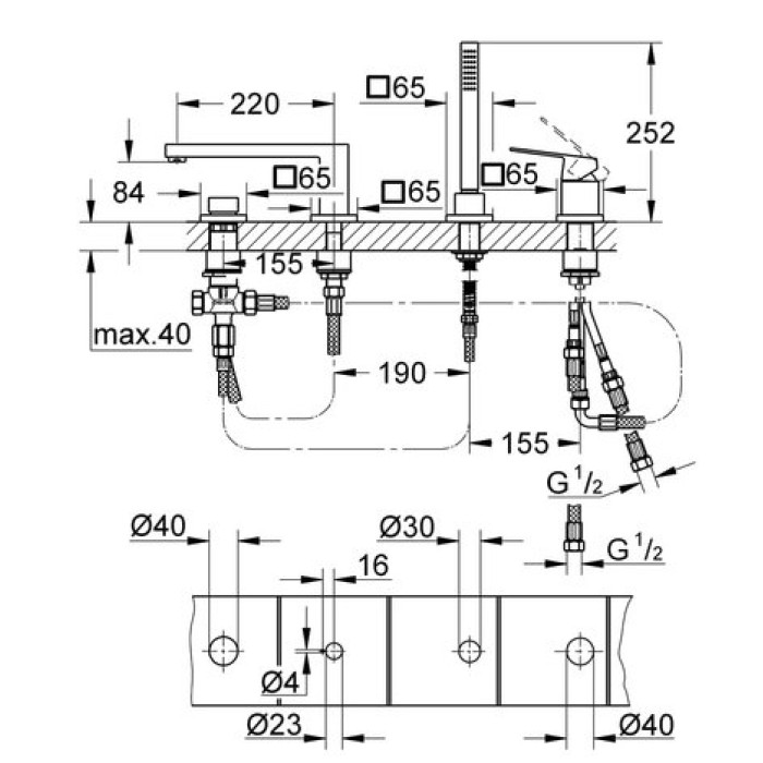 Смеситель Grohe Eurocube 19897001