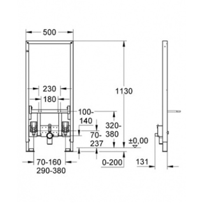 Инсталляция для биде GROHE Rapid SL 38553001