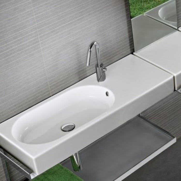 Керамическая раковина 90 см Hatria Area, белый (YxDL01)