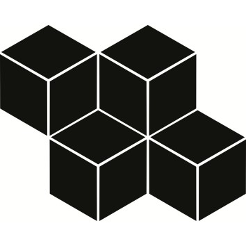 Мозаїка Moonlight Nero Romb Hexagon 204x238x6 Paradyz