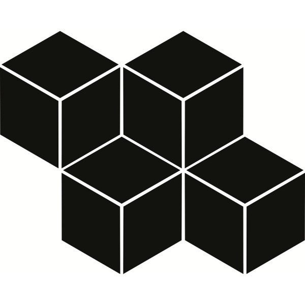 Плитка Paradyz UNIWERSALNA MOZAIKA PRASOWANA NERO ROMB HEXAGON