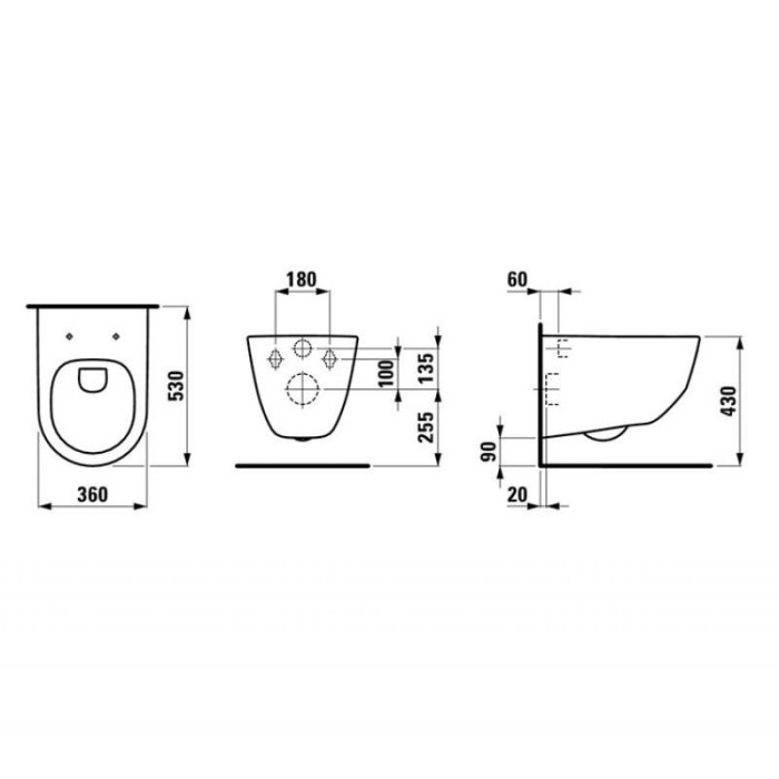 Инсталляция GEBERIT Duofix 458.126.00.1 + унитаз LAUFEN Pro Rimless H866957 с сиденьем Slim Soft Close
