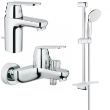 Grohe Набор смесителей Eurosmart Cosmopolitan 3 в 1 для ванны и душа (126111S)