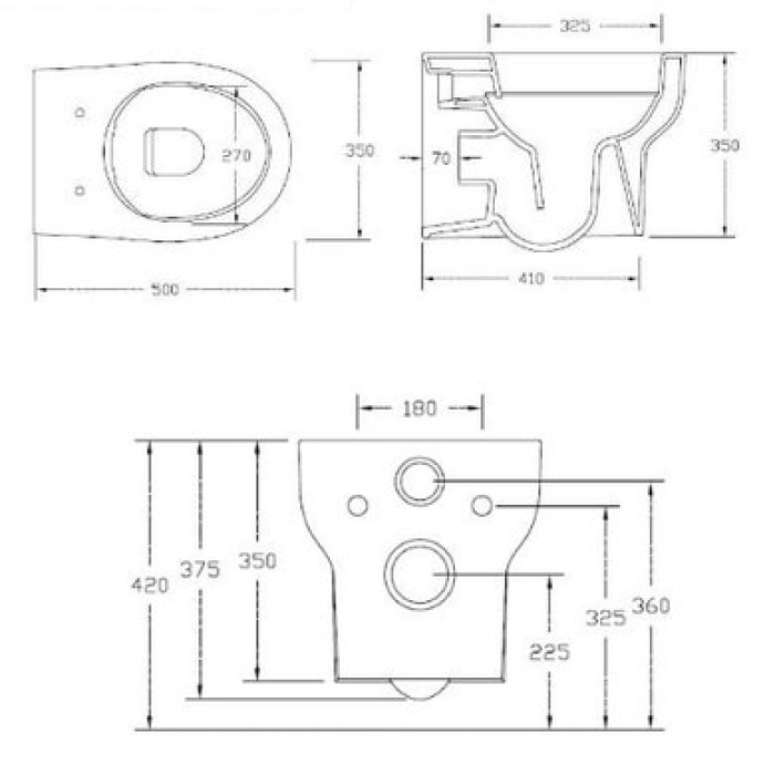 Подвесной унитаз безободковый Artceram Smarty 2.0 (SMV001 01;00)