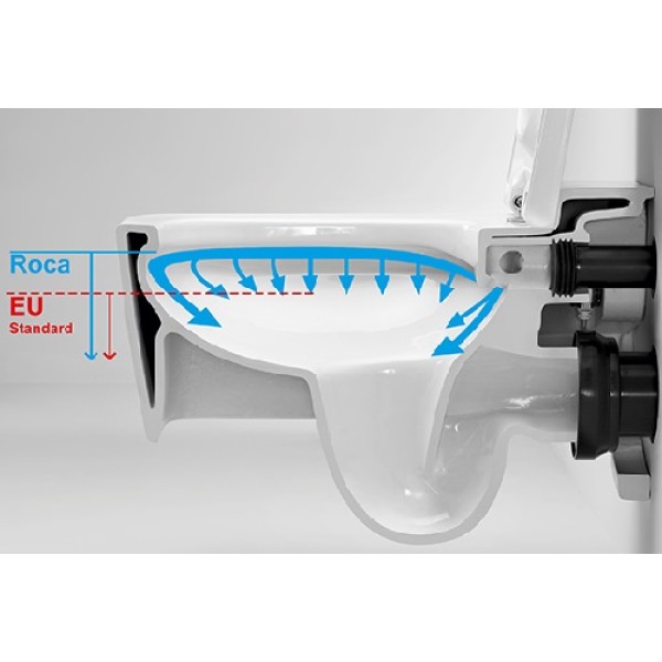 Унитаз подвесной Roca Gap Rimless (A34H47C000) с сиденьем slow-closing