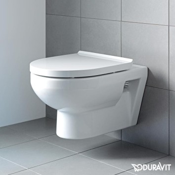 Подвесной безободковый унитаз Basic с крышкой Duravit Rimless DuraStyle 45620900A1