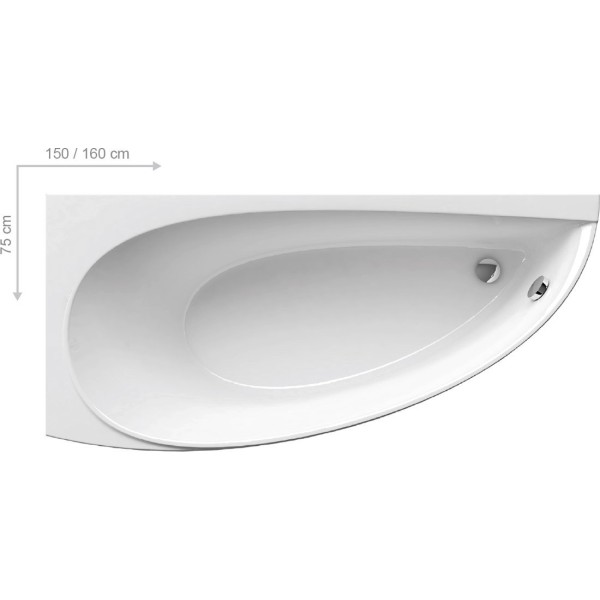 Ванна акриловая Ravak Avocado 150x75 L\R