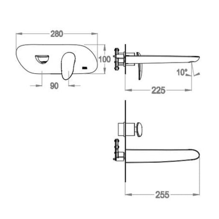Смеситель для раковины Fir Synergy Open 93 (93.1020.8.10.00)