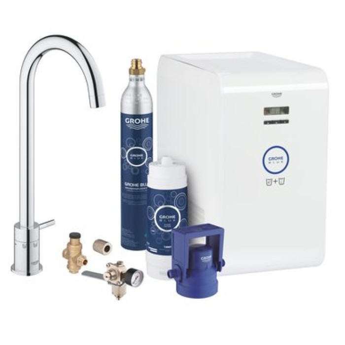 Смеситель со стартовым комплектом GROHE Blue Mono Chilled and Sparkling 31302001