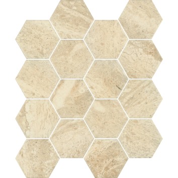 Мозаїка пресована Sunlight Stone Beige Hexagon 22x25,5 код 7070 Ceramika Paradyz