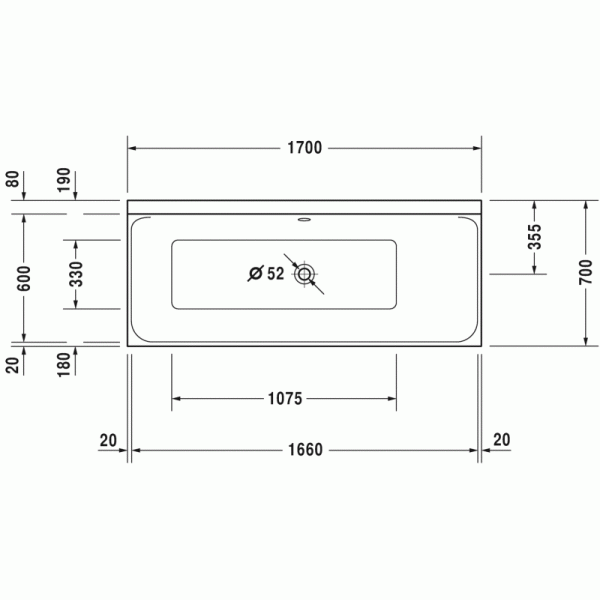 P3 Comforts ванна прямоугольная 170 см 700374000000000 в интернет-магазине «Estet Room»