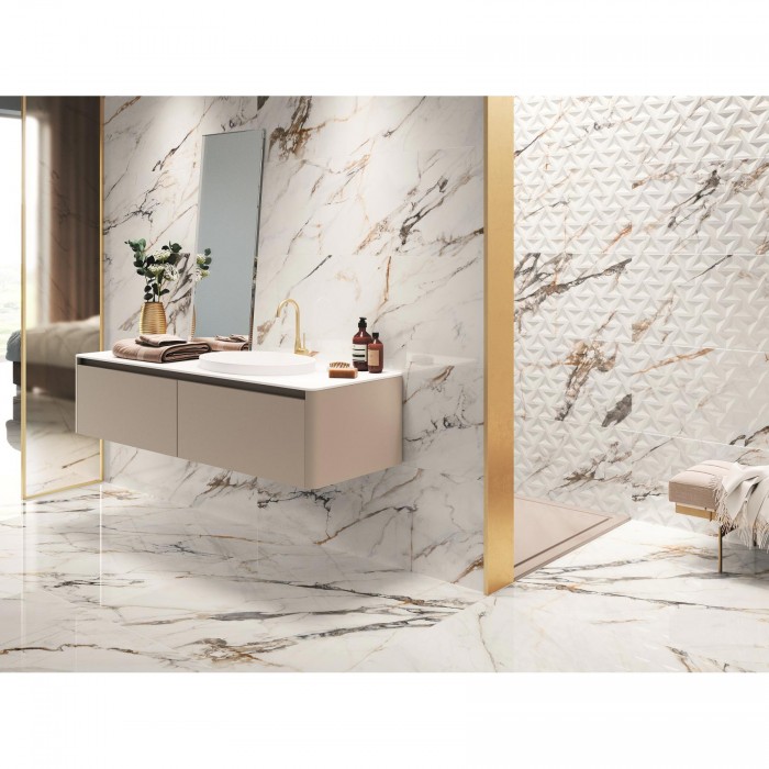 Плитка Porcelanite Dos Firenze 1219 CALACATTA GOLD под мрамор