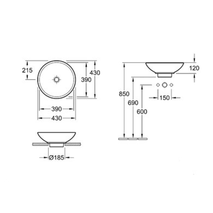 Керамическая раковина Villeroy & Boch Loop & Friends 51440101